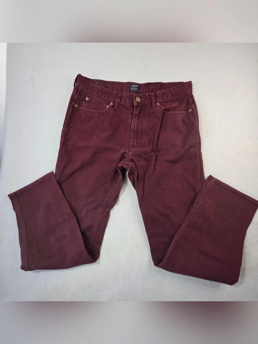 J Crew Men's Burgundy Pants Size 33x30
